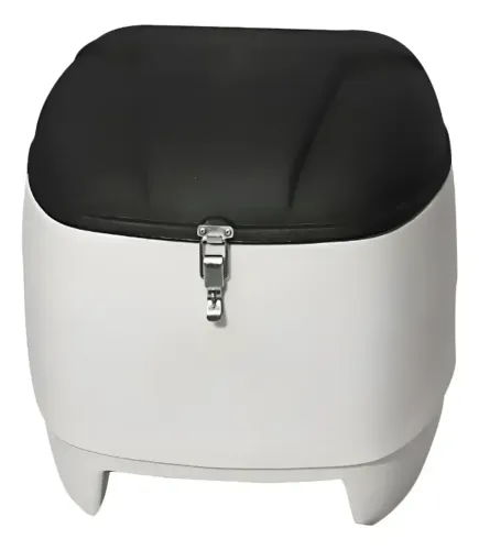 Bauleto 90L /80L Branco Preto Resiplastic Original