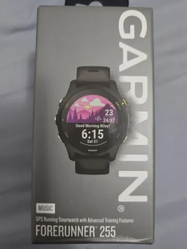 Garmin Forerunner 255 Music 46mm - Estado de Novo (Com Película)