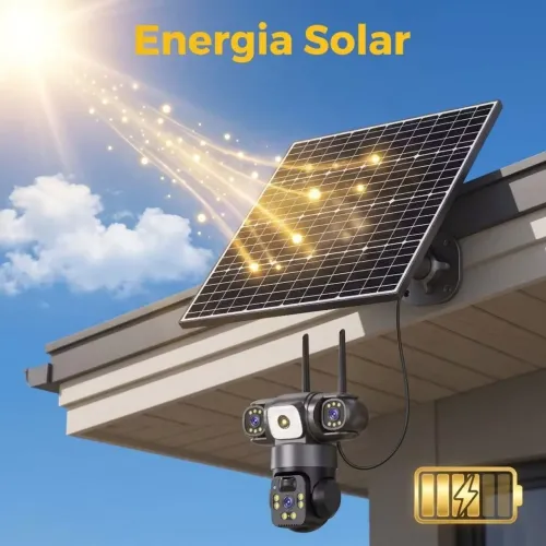 Câmera de segurança 4G carregamento solar.
