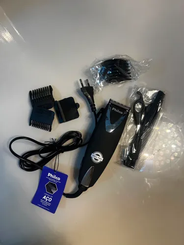 Máquina de Cortar Cabelo Philco Skull Pro Chrome - Nova!
