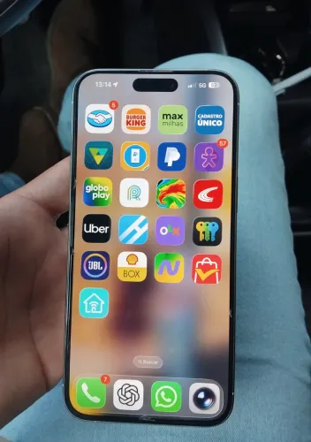 Iphone 15 pro max - 256 Gb vidro traseiro trincado