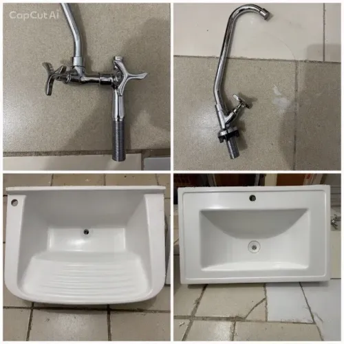 Pia, torneira e vazo sanitário