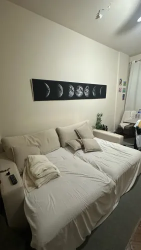 Sofá Cama Zeus 4 Lugares Retrátil e Reclinável 240cm Tecido Linho Innove