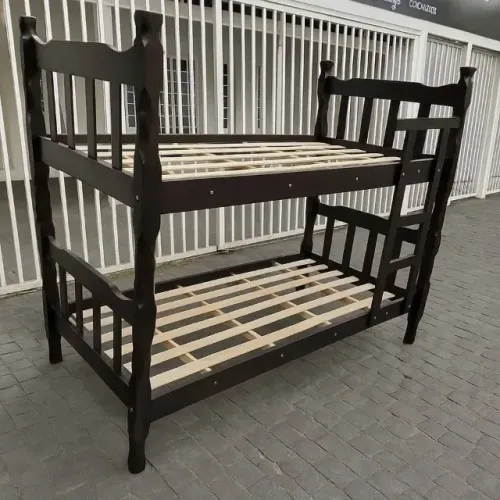 Cama Beliche Madeira Reforçada Torneada, Entrego
