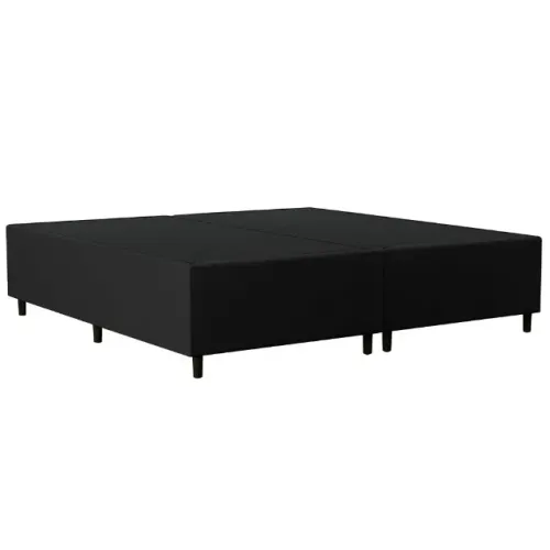  Cama Base Box Casal Preto Stone
