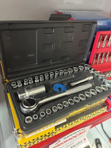 Kit Jogo Chave Catraca Soquetes 40 Peças Reversível