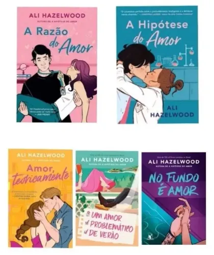 Kit 5 Livros A Hipótese do Amor Ali Hazelwood Novos