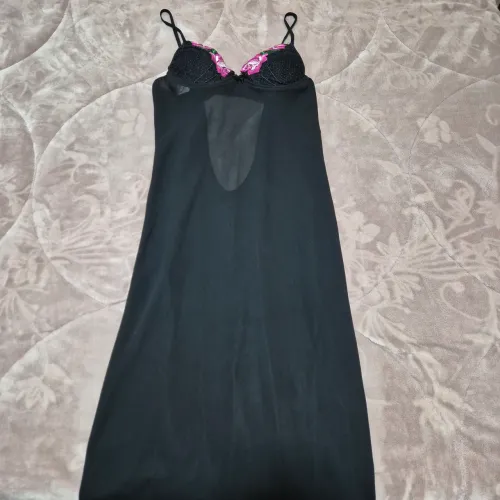 Lingerie Camisola Preta Longa P