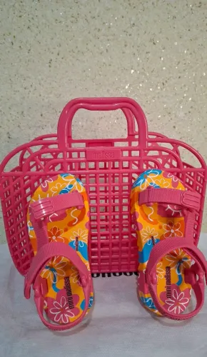 Sandálias Play time Mini Melissa Com Bolsa / Nova