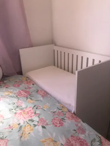 Mini berço auxiliar para cama+ colchão 
