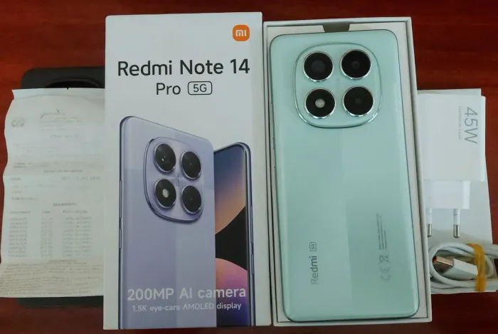 Redmi Note 14 Pro 5G//256 GB//Câm. 200-MP//4K//NFC//Completo com Nota!!