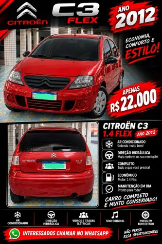 Citroen C3 GLX 1.4/ GLX Sonora 1.4 Flex 8V 5P 2012