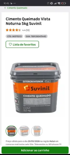 Cimento queimado Suvinil 5kg lacrado 