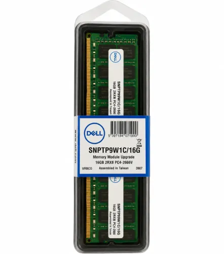 Memória DDR4 Dell SNPTP9W1C/16G 16GB 2RX8 PC4-2666V