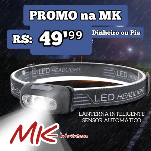 Lanternas Cabeça Sensor LED INTELIGENTE