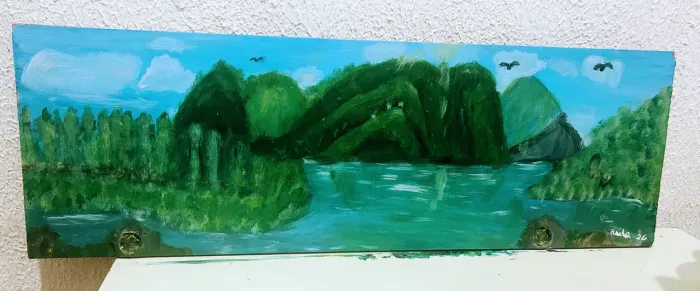 Quadros decorativos pintados a mão