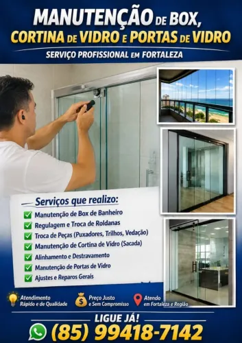 Reparo, manutenção e instalação de vidros