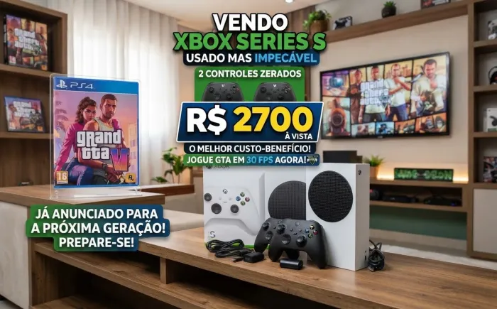 Xbox séries S dois controles novos