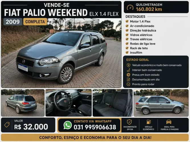 Fiat Palio Weekend ELX 1.4 MPI Fire Flex 8V 2009