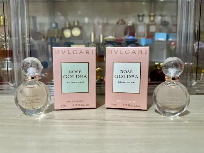 Miniaturas Perfume Bvlgari Rose Goldea Blossom Delight Edp/Edt (5ml cada)
