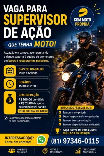 Vaga : Supervisor (a) Moto