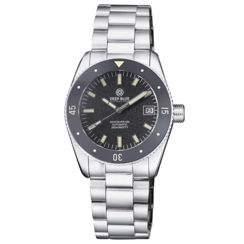Relógio Deep Blue Skin Diver 300m Automático Bezel Cerâmica como Novo + Brinde