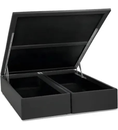 Box com baú tamanho QUEEN COR PRETO Corino / pronta entrega 