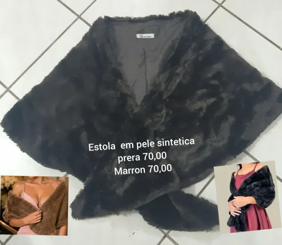 Estola de pele sintetica
