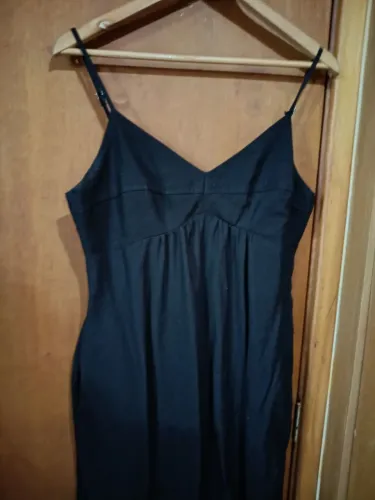 Vestido Renner preto longo com alcinha ajustável