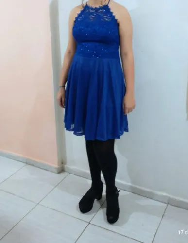 Vestido de festa azul Royal seminovo