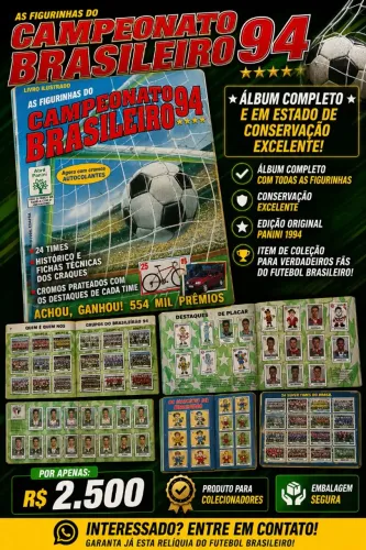 Álbum figurinha 1994 Campeonato Brasileiro
