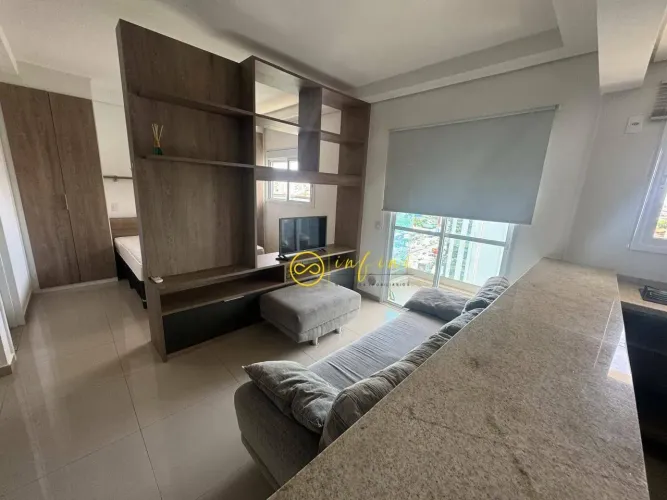 Apartamento Studio Mobiliado com 1 Quarto para alugar, 38 m² por R$ 2.900/mês - Condomínio