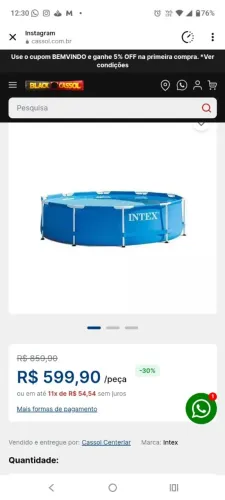 Vendo duas piscinas. 1 grande de adulto e outra menor para criança.