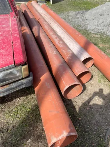 Unidade de Tubo PVC Ocre DN 300 (300mm) x 6 metros - Usado em ótimo estado
