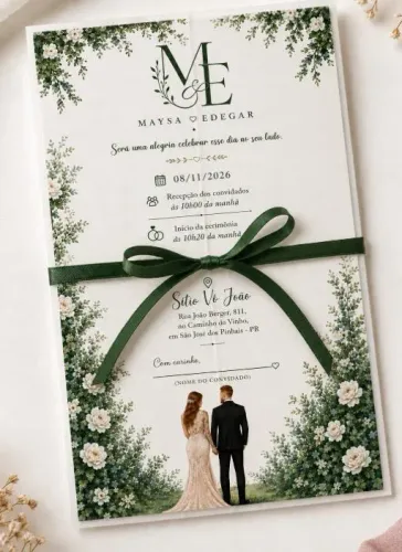 Convite de Casamento Personalizado | Arte Exclusiva