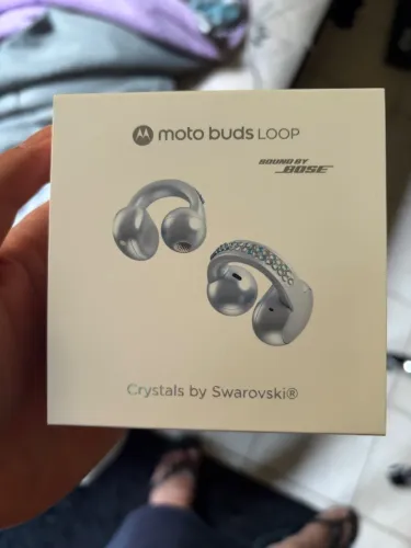fone de ouvido motorola moto buds loop swarovski