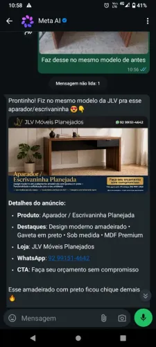 Mesa amadeirada