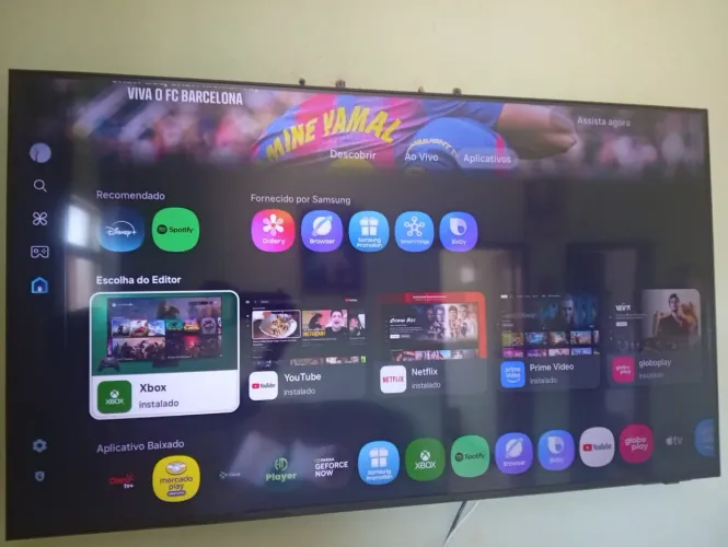Vento uma tv Samsung 50 polegadas 3 em 1 4 k com um ano de uso tem nota fiscal