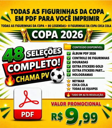 Todas as figurinhas da Copa