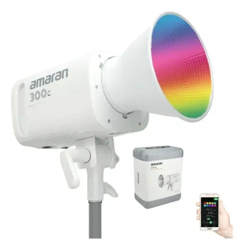 Iluminador Profissional Amaran 300c Rgbww Branco Luz Contínua 300w Mo Luz Rgb
