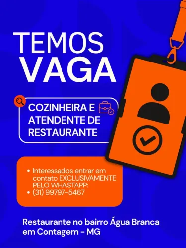 Vaga de emprego disponível