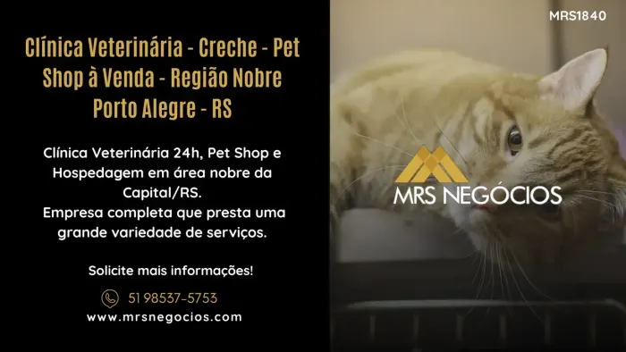 Clínica Veterinária - Creche - Pet Shop à Venda - Região Nobre Porto Alegre - RS