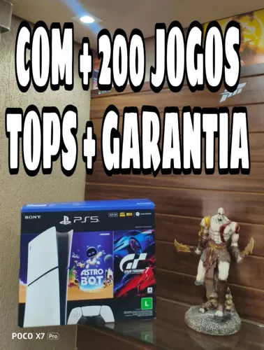 PS5 SLIM + 200 JOGOS TOPS