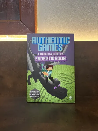 Livro Authentic Games A Batalha Contra Ender Dragon Vol. 3 - Minecraft