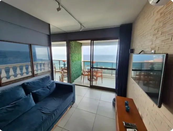 Apartamento lindo com vista mar na Barra