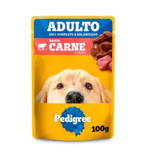 Ração Úmida Pedigree Sachê Carne ao Molho para Cães Adultos 100 g