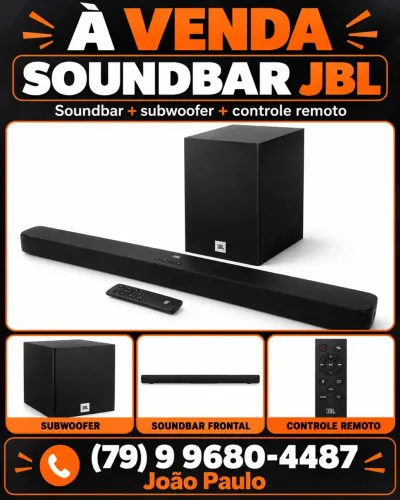Soundbar JBL com Subwoofer e Controle Remoto - Som de Cinema em Casa!