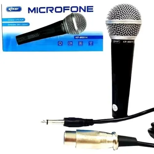 Microfone de Fio M58 Profissional Fio 5 M cano reforçado Pronta Entrega