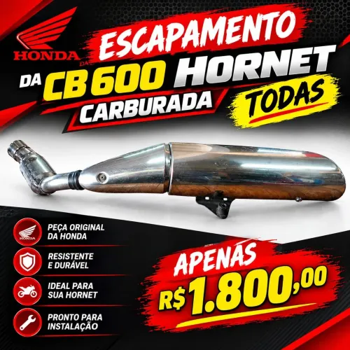 Escapamento da CB 600 carburada 