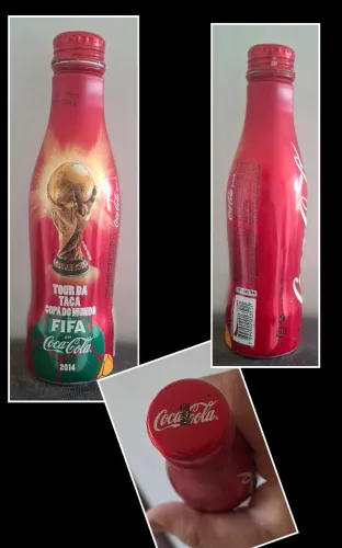 Lote 6 Garrafas Coca-Cola Alumínio - Edições Especiais (Copa e Natal)